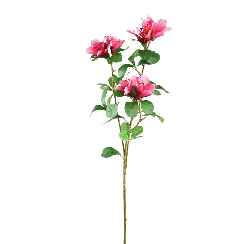 PTMD Tuinbloem roze azalea met bladeren 40 x 12 x 72 cm