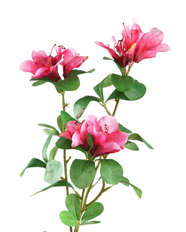 PTMD Tuinbloem roze azalea met bladeren 40 x 12 x 72 cm
