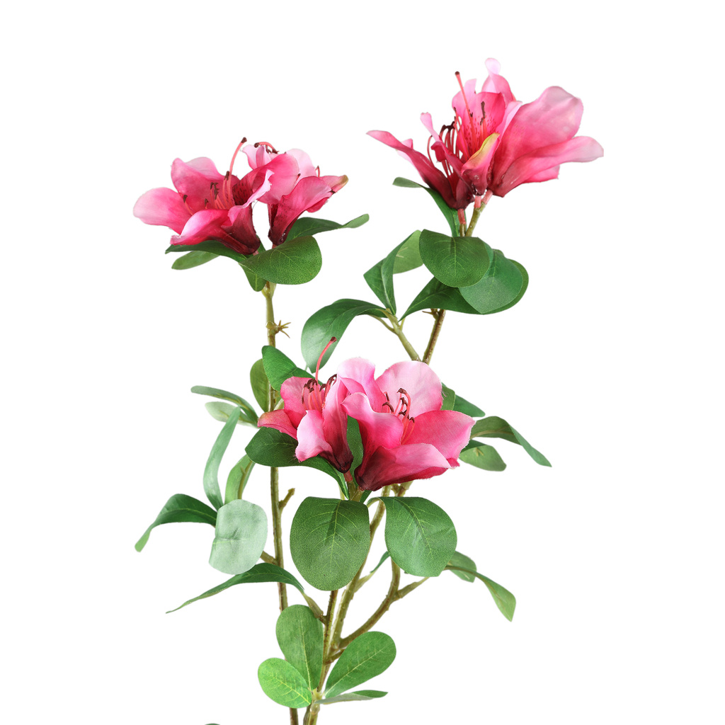 PTMD Tuinbloem roze azalea met bladeren 40 x 12 x 72 cm