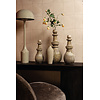 Myrtle Cream keramische ronde geribbelde vaas S