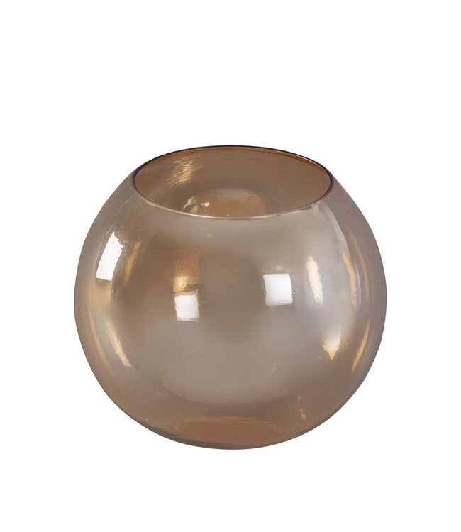 PTMD Lenore Goudglans glazen ronde stormlicht glanzend S