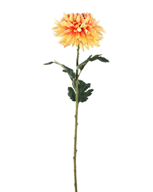 PTMD Tuinbloem gele chrysant 10 x 15 x 68 cm