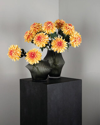 PTMD Tuinbloem gele chrysant 10 x 15 x 68 cm