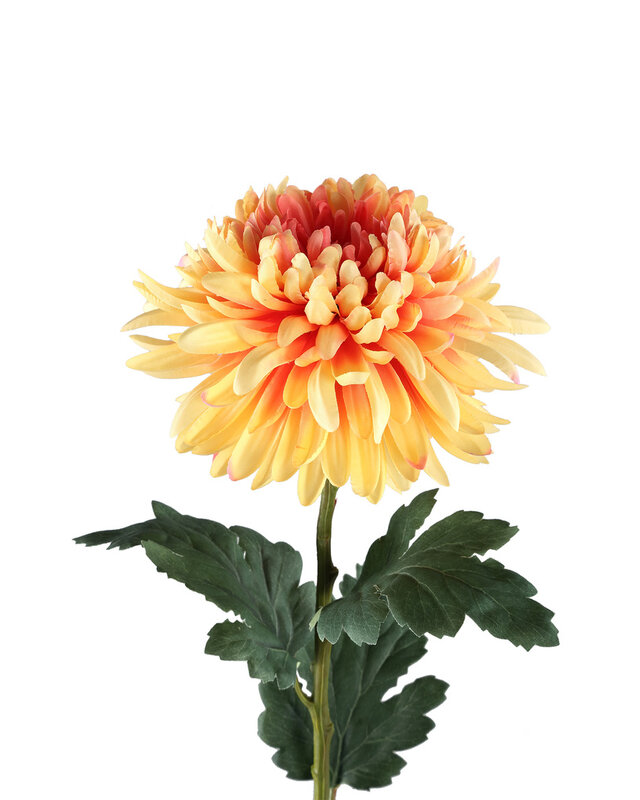 PTMD Tuinbloem gele chrysant 10 x 15 x 68 cm
