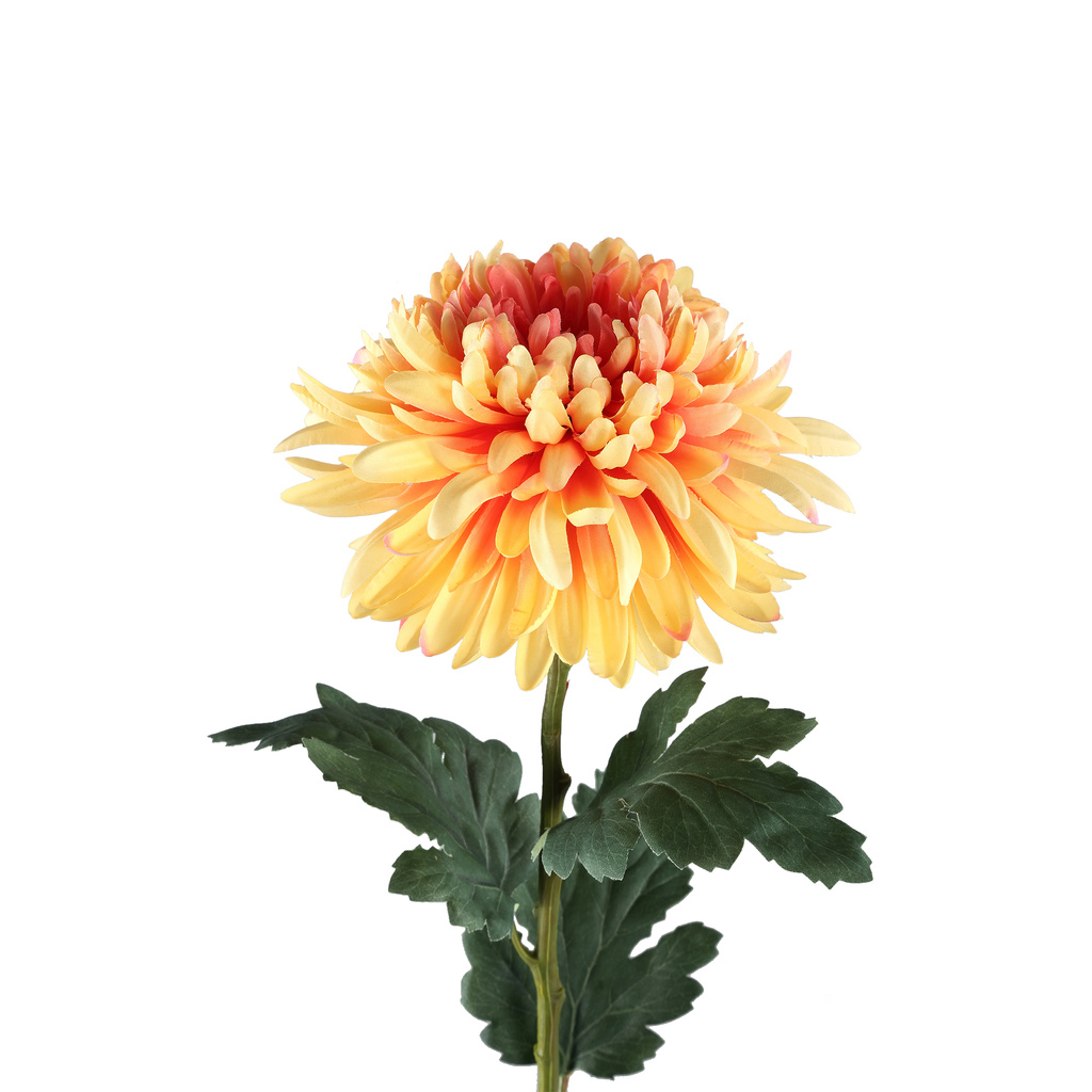 PTMD Tuinbloem gele chrysant 10 x 15 x 68 cm