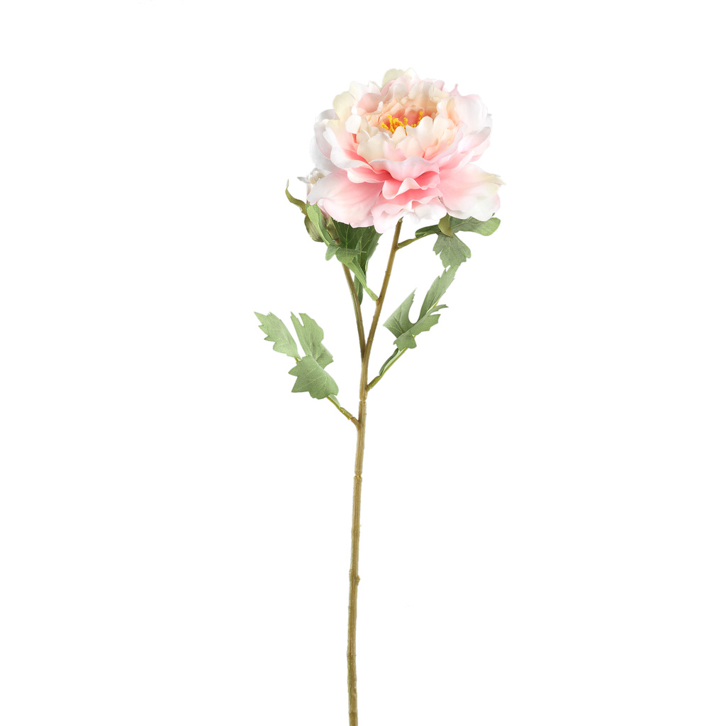 PTMD Pioenroos lichtroze met knop 23 x 12 x 58 cm