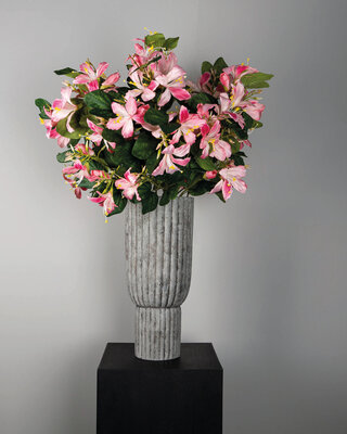 PTMD Tuinbloem roze bauhinia spray met bladeren