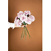 Rozenbloem lila rozenspray met bladeren.