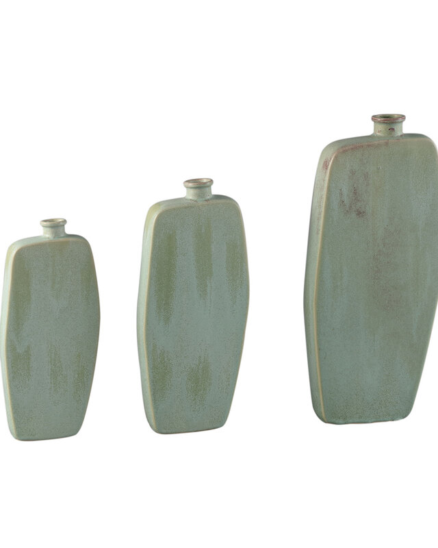 PTMD Amalie Groene ronde keramische fles L