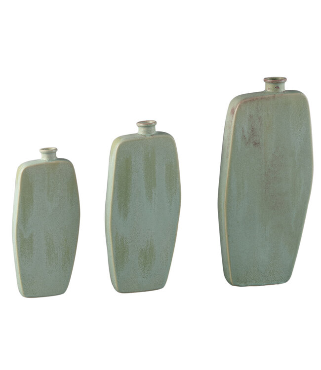 PTMD Amalie Groene ronde keramische fles L