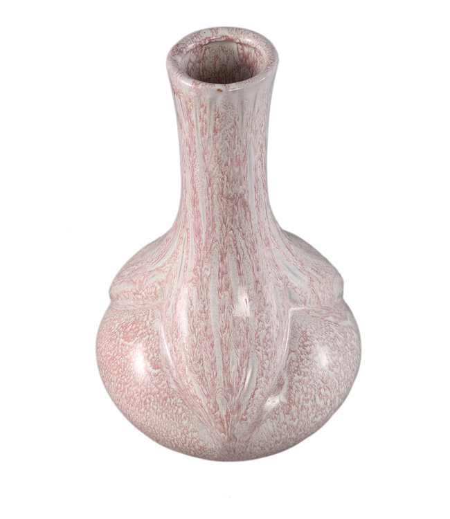 PTMD Hailey Roze keramische ronde vaas met smalle bovenkant L