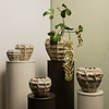 Cedric Cream keramische ronde golvende pot gemengde kleuren M