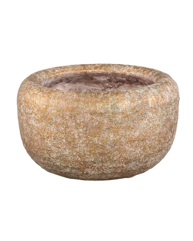 PTMD Skye-Leigh Taupe cement pot rond L