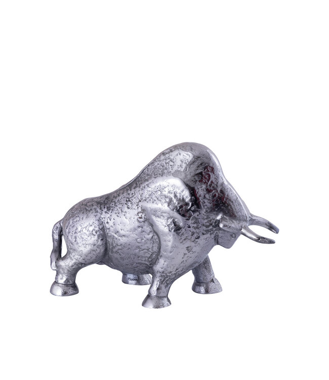 PTMD Ebeny Zwart Nikkel gegoten aluminium stierenbeeld S