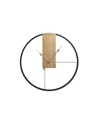 PTMD Lolae Gold ijzeren ronde wandklok S