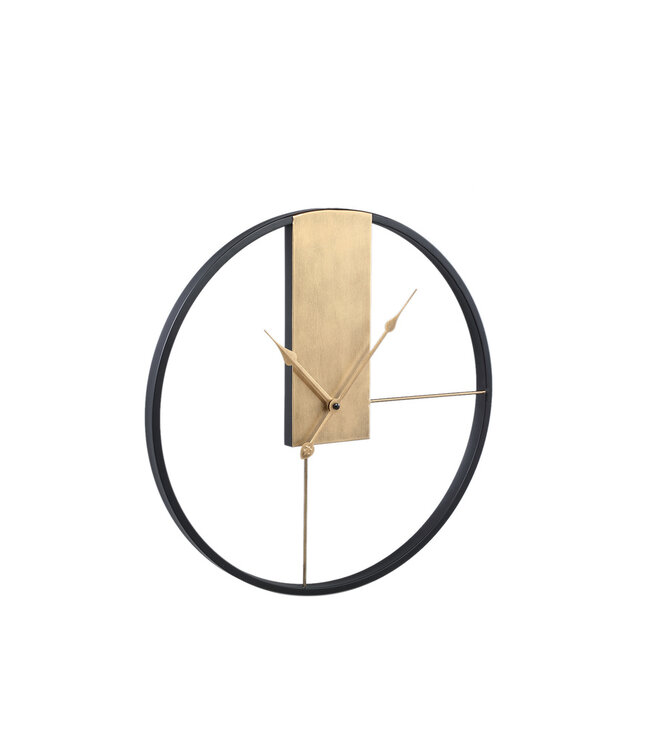 PTMD Lolae Gold ijzeren ronde wandklok S