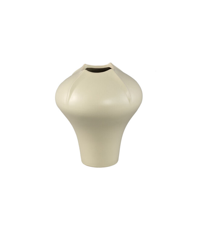 PTMD Ginos Cream matte keramische organische bolvaas S