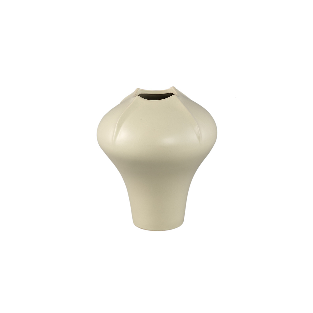 PTMD Ginos Cream matte keramische organische bolvaas S