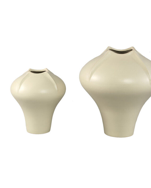 PTMD Ginos Cream matte keramische organische bolvaas S