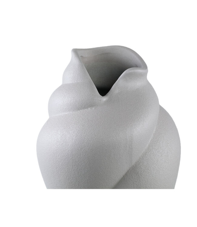 PTMD Donnella Taupe keramische mat geglazuurde dikke swirlpot