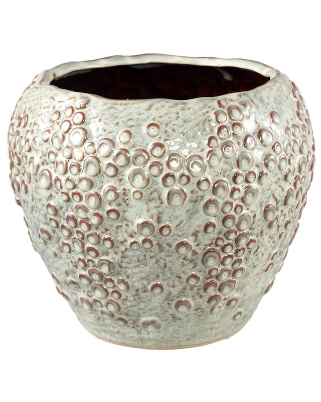PTMD Avis Cream keramische pot met ronde schalen in XL-formaat