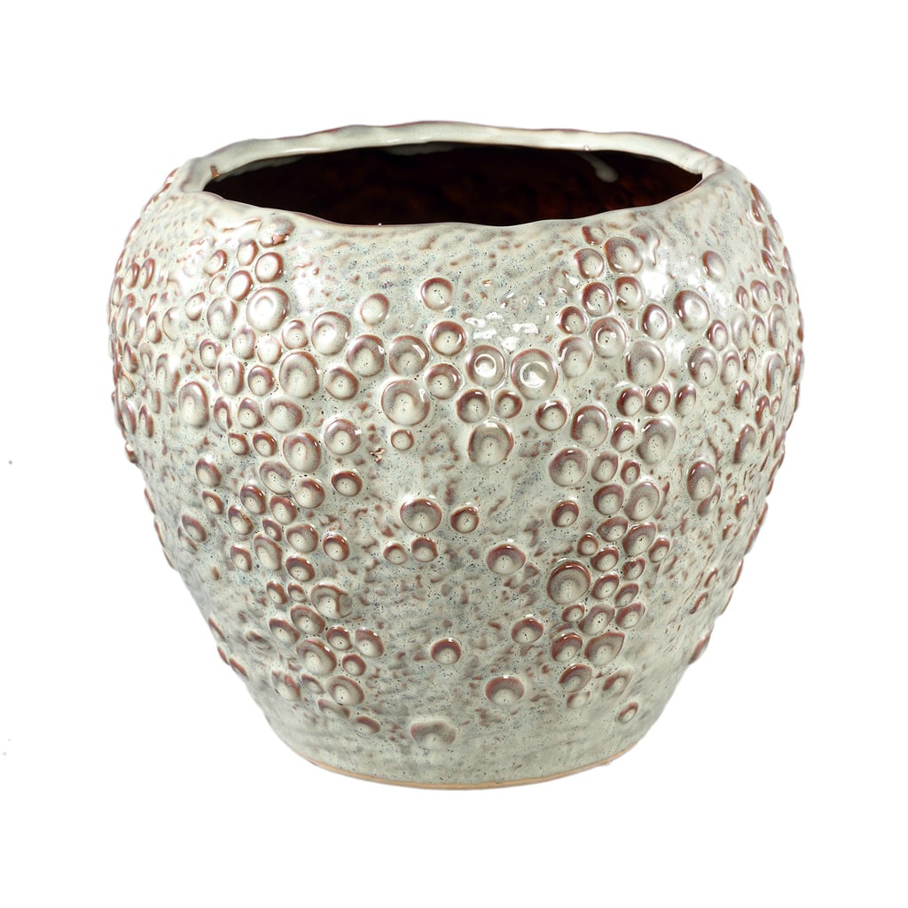 PTMD Avis Cream keramische pot met ronde schalen in XL-formaat