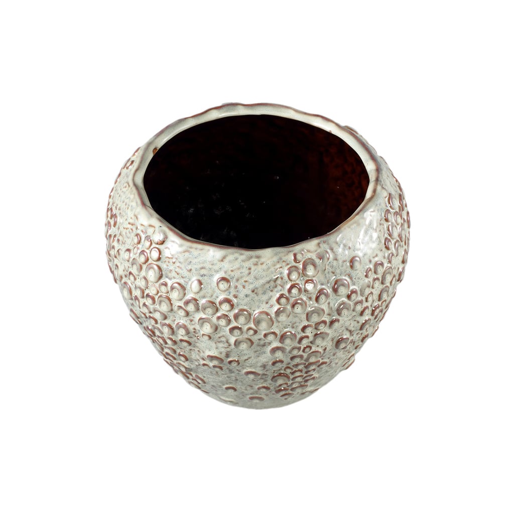 PTMD Avis Cream keramische pot met ronde schalen in XL-formaat