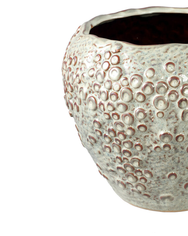 PTMD Avis Cream keramische pot met ronde schalen in XL-formaat