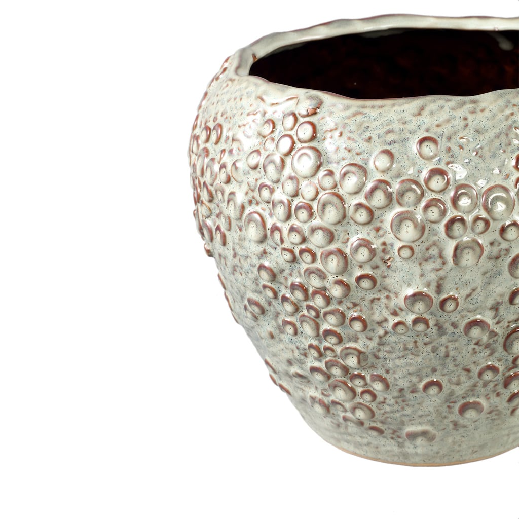 PTMD Avis Cream keramische pot met ronde schalen in XL-formaat