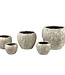 PTMD Avis Cream keramische pot met ronde schalen in XL-formaat