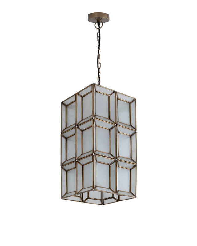 PTMD Layra Witte melkglazen hanglamp antiek