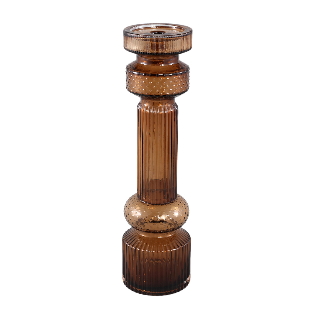 PTMD Fadri Bronzen glazen kaarsenhouder L