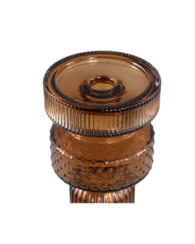 PTMD Fadri Bronzen glazen kaarsenhouder L
