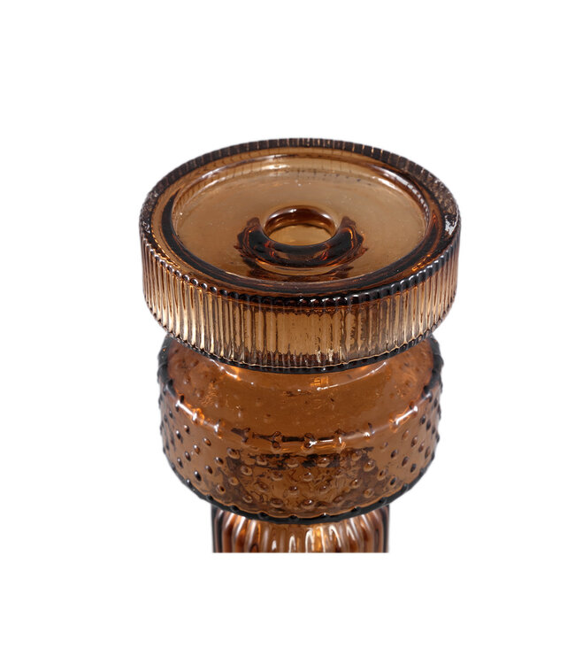 PTMD Fadri Bronzen glazen kaarsenhouder L