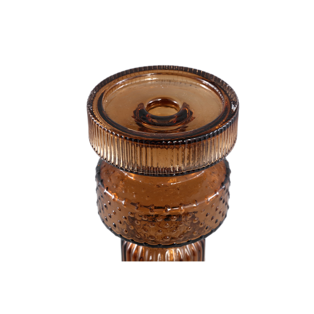 PTMD Fadri Bronzen glazen kaarsenhouder L