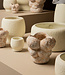 PTMD Evelynn Witte ronde cementen pot laag L