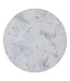 PTMD Alano White Marble bijzettafel met aluminium gouden tafelpoot.