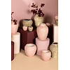 Avis Roze keramische pot rond gevormde schalen laag XL