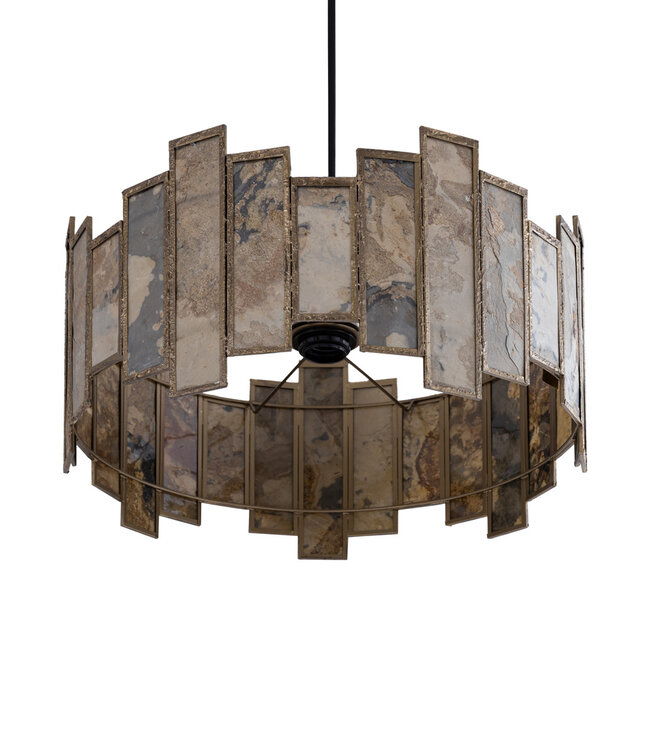 PTMD Levan messing steenfineer hanglamp rond