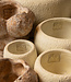 PTMD Evelynn Witte ronde cementen pot laag L