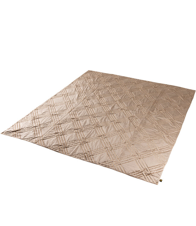 PTMD Cerine Bruin fluwelen bedsprei borduurpatroon