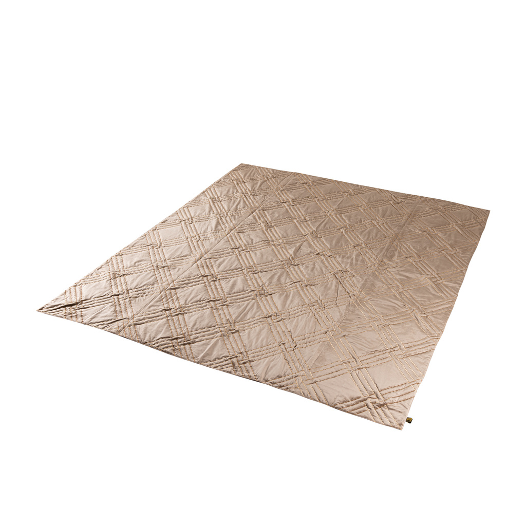 PTMD Cerine Bruin fluwelen bedsprei borduurpatroon