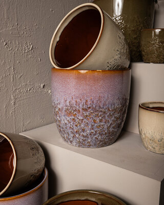 PTMD Harper Roze keramische pot bombey rond XL