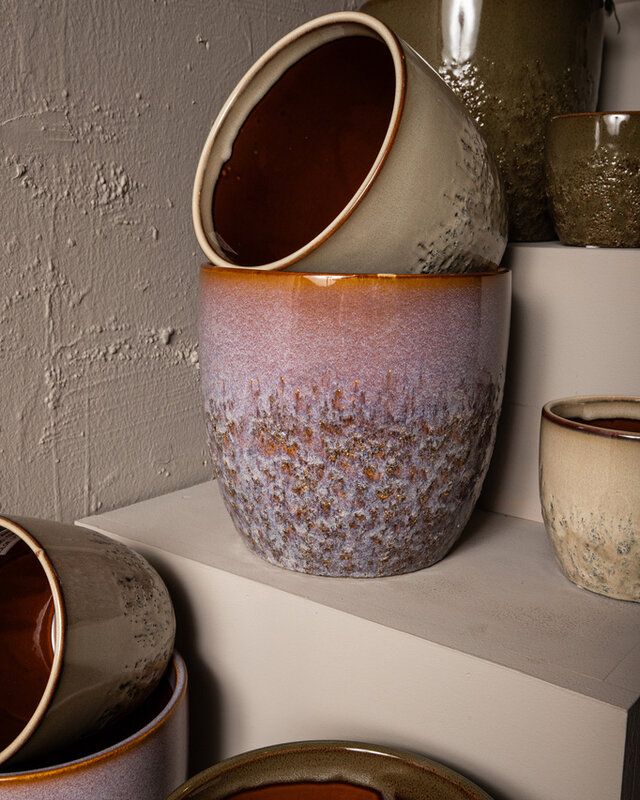 PTMD Harper Roze keramische pot bombey rond XL