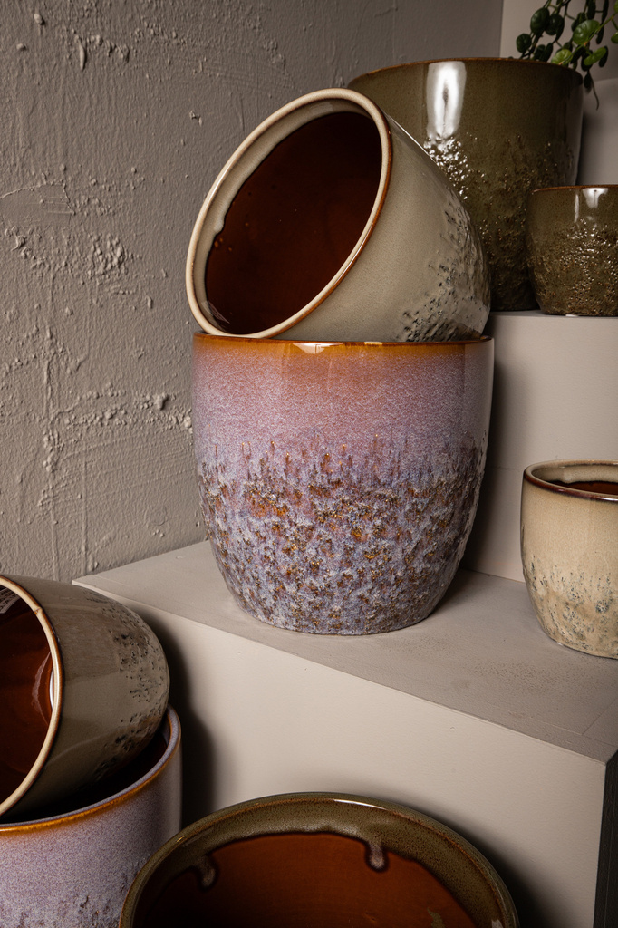 PTMD Harper Roze keramische pot bombey rond XL