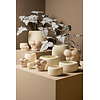 Evelynn Witte ronde cementen pot laag L
