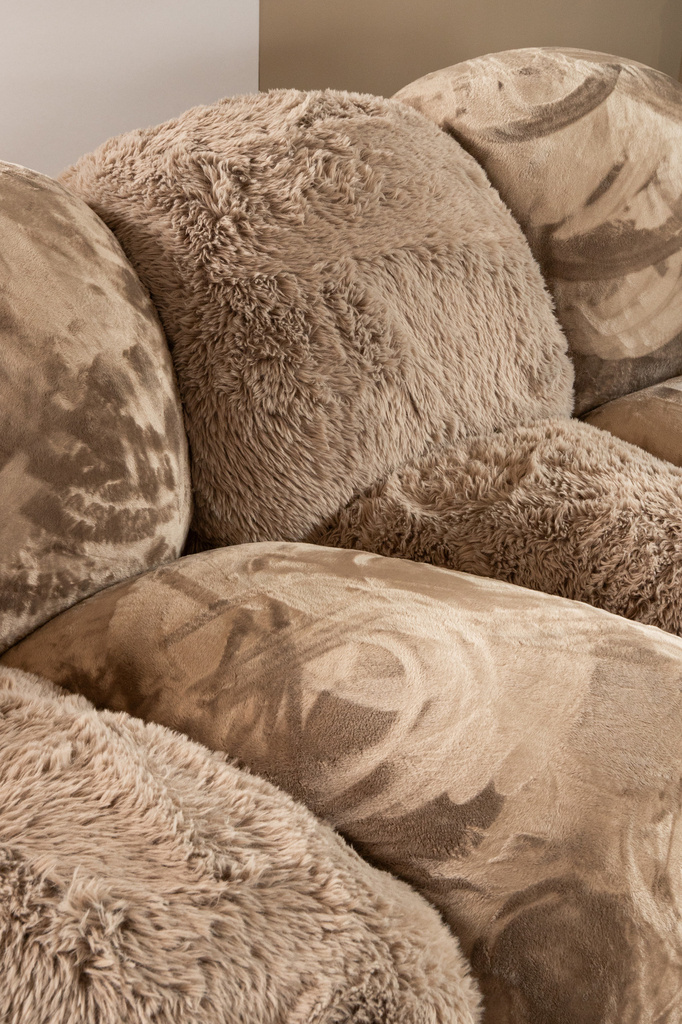 PTMD Krulbank Lush Taupe 238 x 109 x 79 cm