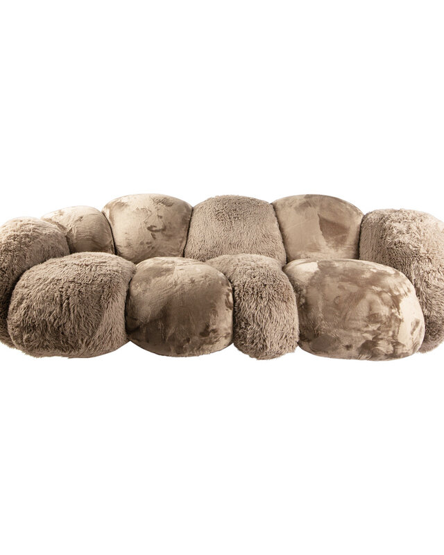 PTMD Krulbank Lush Taupe 238 x 109 x 79 cm