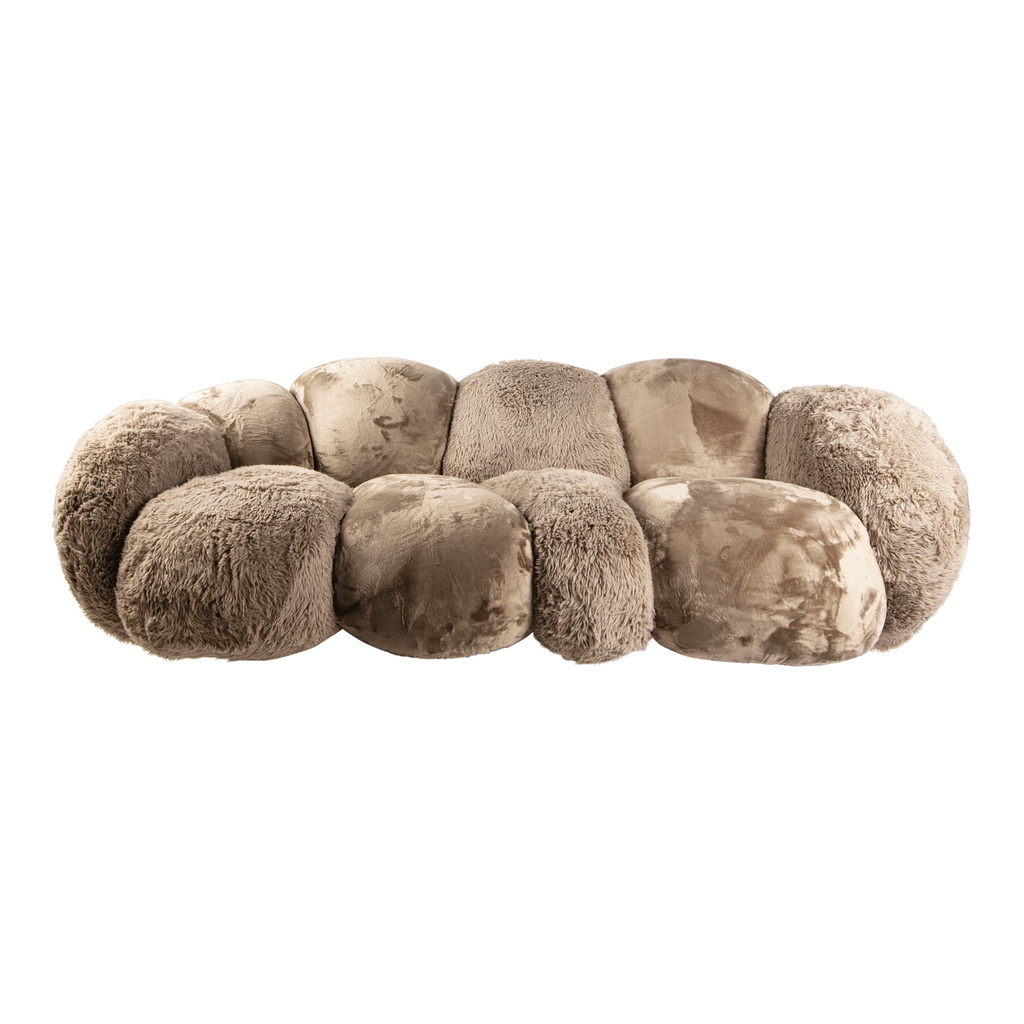 PTMD Krulbank Lush Taupe 238 x 109 x 79 cm