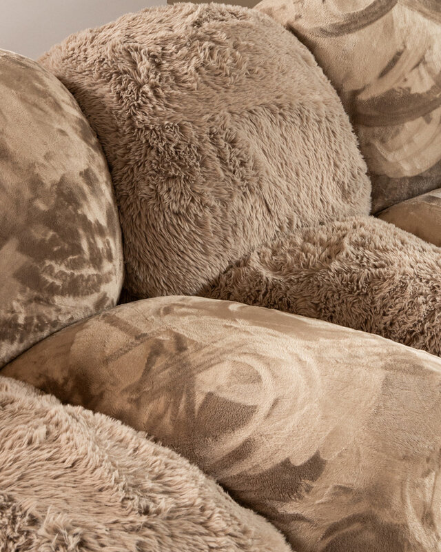 PTMD Krulbank Lush Taupe 238 x 109 x 79 cm